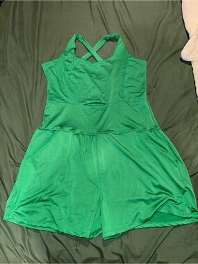 SHEIN Green Crossback Women's Bodysuit Romper